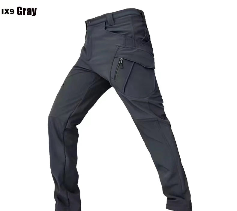 Men's City Gargo Winter Tactical SharkSkin Jackets Hiking Pants Fishing Climbing Trekking Casual Hunting Camping Trousers M-5XL