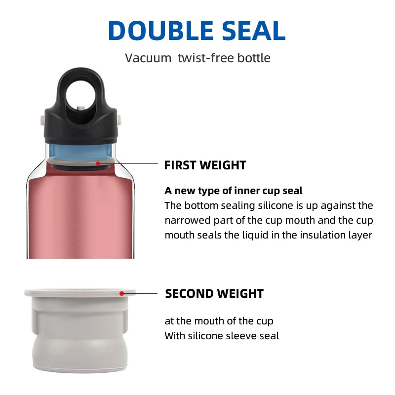 REVOMAX 950ml Tumbler Thermo Bottle Double Wall Stainless Steel Thermal Water Bottle Cold and Hot Thermos Cup Vacuum Flask Gym