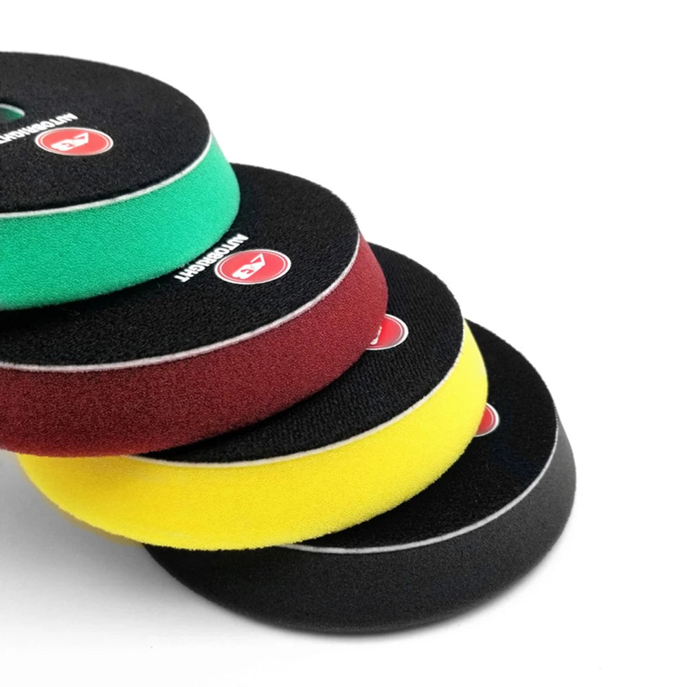 AUTOBRIGHT 5'' inch Car Polishing Pad For DA Machine Accessories Detailing Clean Auto Detailing For Car Polisher Wax Pads Foam