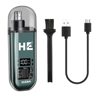 Recortador de vello nasal eléctrico HIENA, recargable, mini, de bolsillo, para nariz, orejas, afeitado, recortador de cejas, corte de cabello en seco y húmedo.