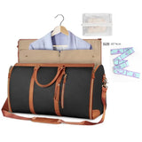 1pc Foldable Women's Travel Convenient Carry-on Clothing Bag Large PU Leather Duffel Bag Women's Business Travel Bag