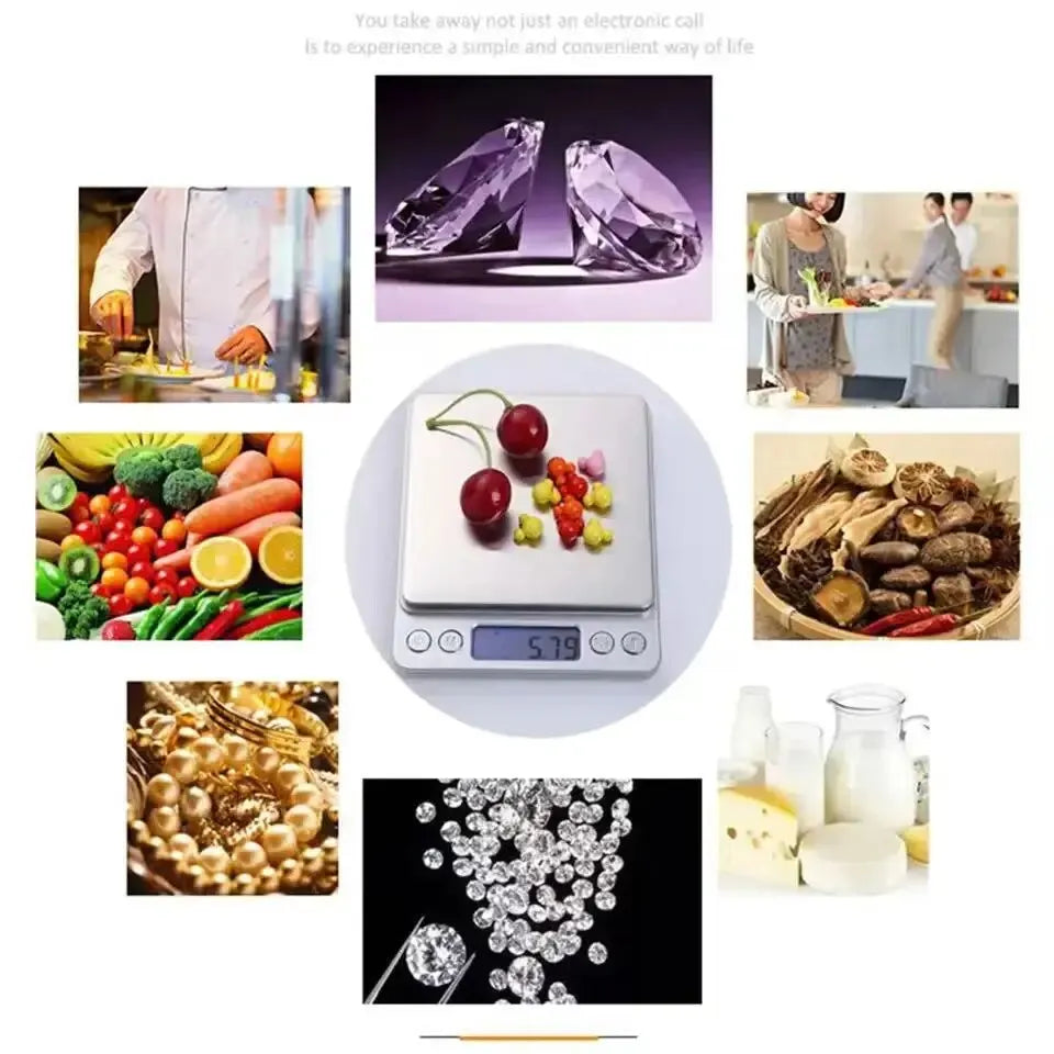 1Pcs Digital Kitchen Scale 3000g/ 0.1g Small Jewelry Scale Food Scales Digital Weight Gram and Oz Digital Gram Scale