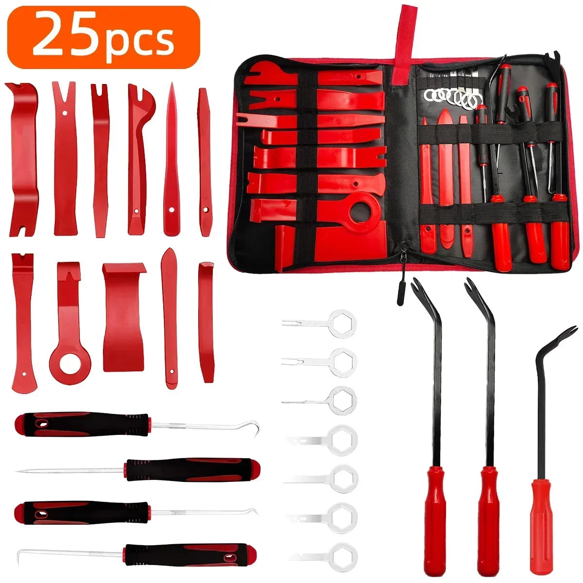 Car Tools Car Interior Disassembly Kit Panel Trim Removal Tool Car Plastic Dismantlers Hand Complete Case Tool