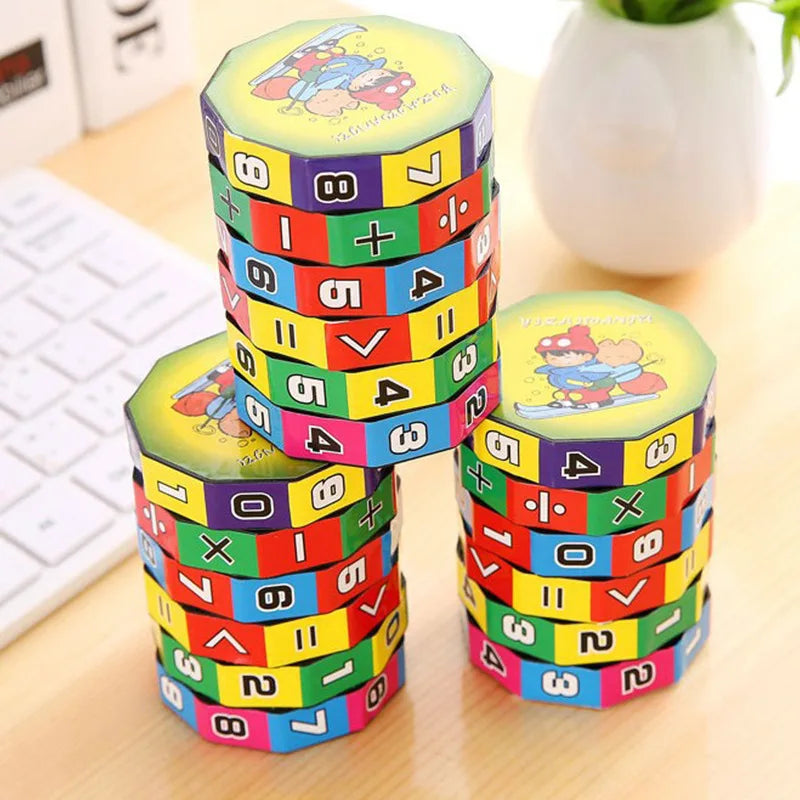 Montessori Magic Cylinder Mathematics Numbers Cube Arithmetic Toy Kids Math Counting Game Puzzle for Children Education Learning