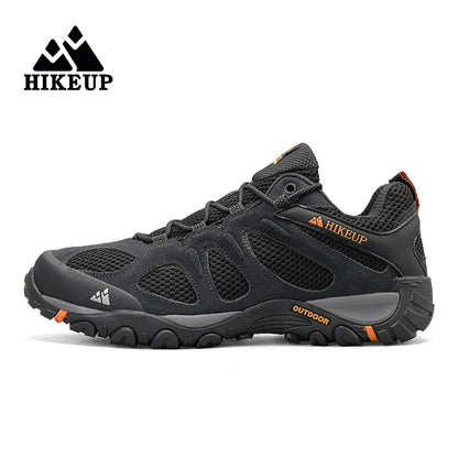 HIKEUP Men Shoes Breathable Splashproof Outdoor Hiking Shoes Mountain Climbing Sport Men Hunting Trekking Sneaker