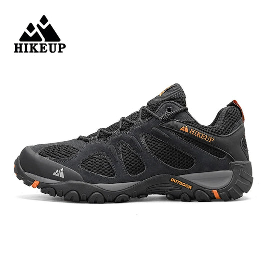 HIKEUP Men's Breathable Splashproof Outdoor Hiking Shoes Mountain Climbing Sport Hunting Trekking Sneakers