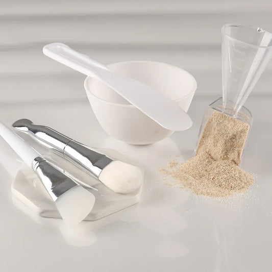 DIY Facial Mask Bowl Brush Set Soft Glue Silicone Home Made Diaphragm Bowl Spa Beauty Makeup Skin Care Tools 3Pcs Set