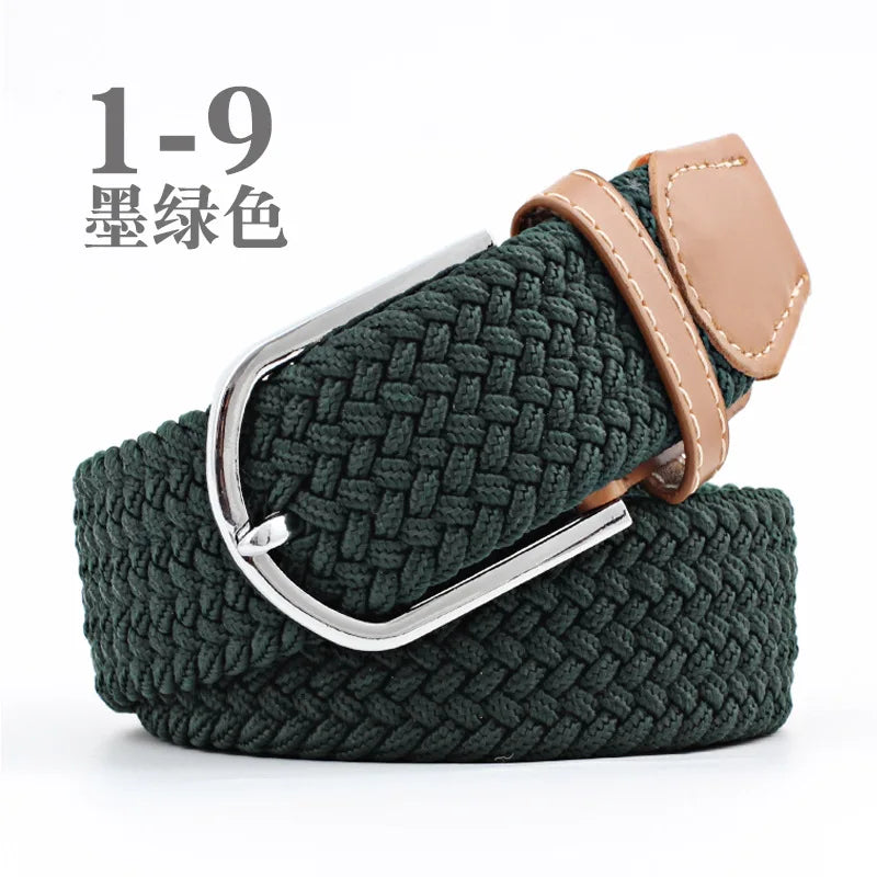Stretch Woven Belt Unisex Canvas Belts Fashion Casual Student Belt Women Cinturon Male Waistband 105cm