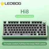 LeoBog-Hi8 Kit Teclado Mecânico, Bluetooth Sem Fio, Teclado Hot Swap Gaming, Kits De Alumínio, 80 Chaves, Modo 3, 2.4G, Gif