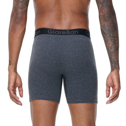 4pcs Set Mid-Long Boxer Shorts Men's Underwear Cotton Breathable Male Underpants for Men Homme Boxershorts Slips Soft Panties