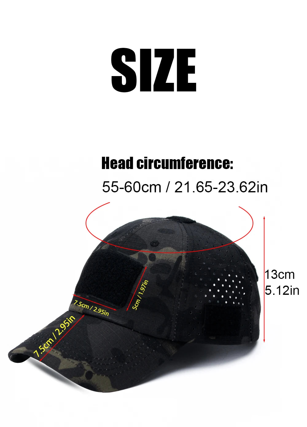 1/2pcs New Men's Camouflage Baseball Cap Breathable Sunscreen Hat Outdoor Sports Hunting Hiking Camping Beach Fishing Sun Hat