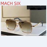 Original Factory DT MACH SIX With Brand Box Leisure Top Quality Classic Luxury Designer Silver Alloy Frame Men Women Sunglasses