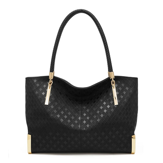 FOXER Genuine Leather Lady's Handbag Elegant Luxury Design Women Shoulder Bag Large Capacity Tote Bag Best Gift for Mom,Wife