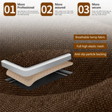 Universal Flax Car Seat Cover Front Rear Cushion Comfortable Breathable Protector Mat Four Season Pad Auto Interior Accessories