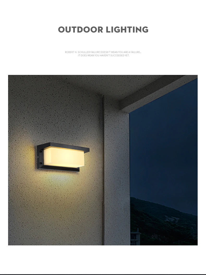 Led Outdoor Wall Light Waterproof IP65 Motion Sensor Led Outdoor Lighting Porch Lights Balcony Garden Lights Outdoor Wall Lamp