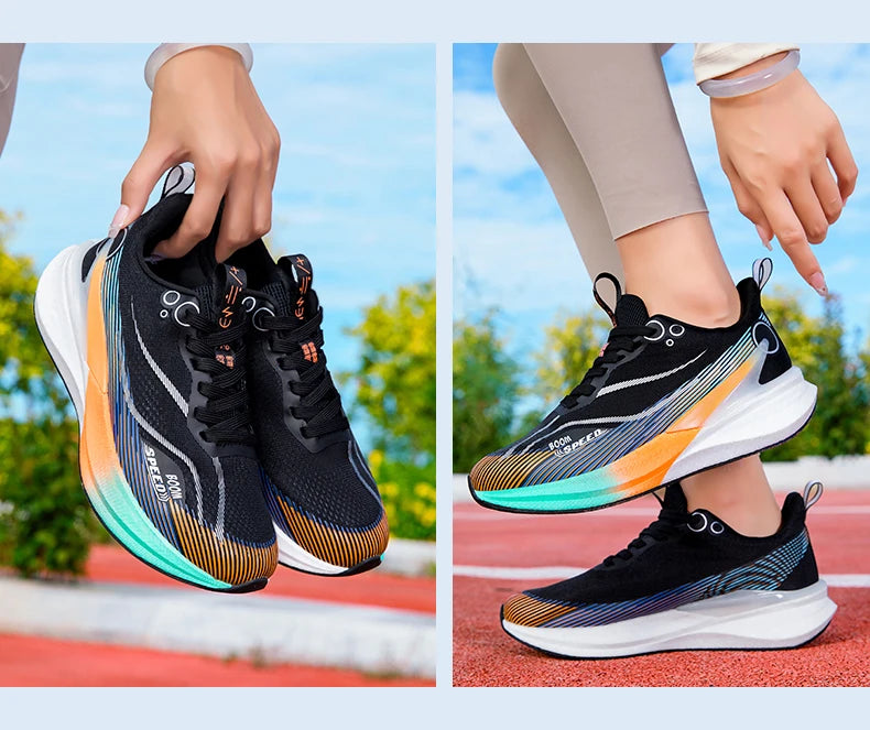 2025 Men's And Women's Professional Carbon Board Marathon Running Shoes Shock Absorption Ultralight Stable Support Sports Shoes