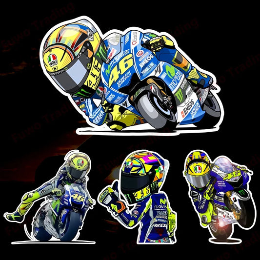 Hot Sell High Car Sticker Quality Exterior Accessories The Doctor Rossi Badge Brand Decor Motorcycle Road Racer AGV Helmet PVC