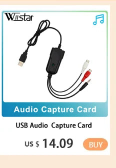 Tarjeta de captura de video USB Easy Cap VHS VCR Mini DV Hi8 Convertidor de DVD a digital RCA/S-video a USB 2.0 Captura de audio y video