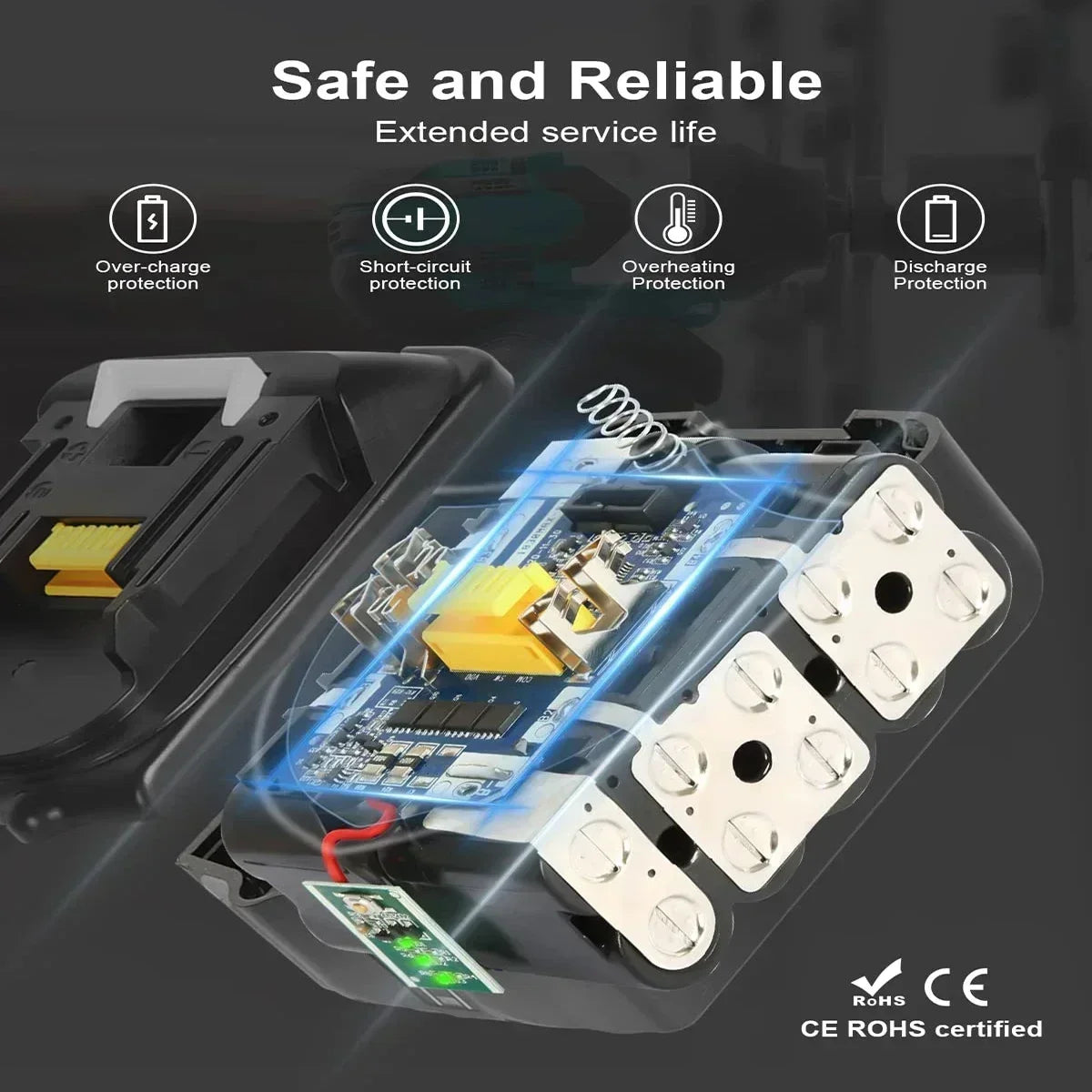 100% Genuine Makita 18v 6.0Ah Replacement battery bl1850b BL1850 bl1860 bl 1860 bl1830 bl1815 bl1840 LXT400 for makita tools