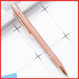 50pcs Light Metal Ballpoint Pen Touch Screen Pen Office School Advertising Pen Custom Logo Text Engraving Laser Engraving