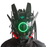 Capacete Cyberpunk com LED – Máscara para Festas, Halloween, Natal e Cosplay – Presente para Adultos