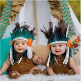 Unisex Infant Indian Romper Halloween Costume Baby Native American Costume