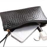 Women Black Cosmetic Bag Zipper Small Makeup Bag Traveling Neceser Ladies Cosmetics Clutch Purse Toiletry Organizer Case Pouch