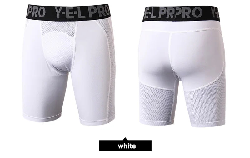 Men's Sports Fitness Shorts Gym Training Quick-Drying Compression Leggings Cycling Shorts Basketball Running Short Workout Tight