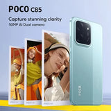 Global Version POCO C85 Smartphone 50MP Al Dual Camera 6.9" Dot Drop Display 6000mAh Large Battery 33W Fast Charging