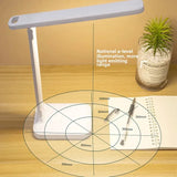 Lámpara LED de escritorio plegable creativa, protección ocular para estudiantes, lectura, escritura, lámpara de noche para dormitorio, cuerpo de plástico regulable