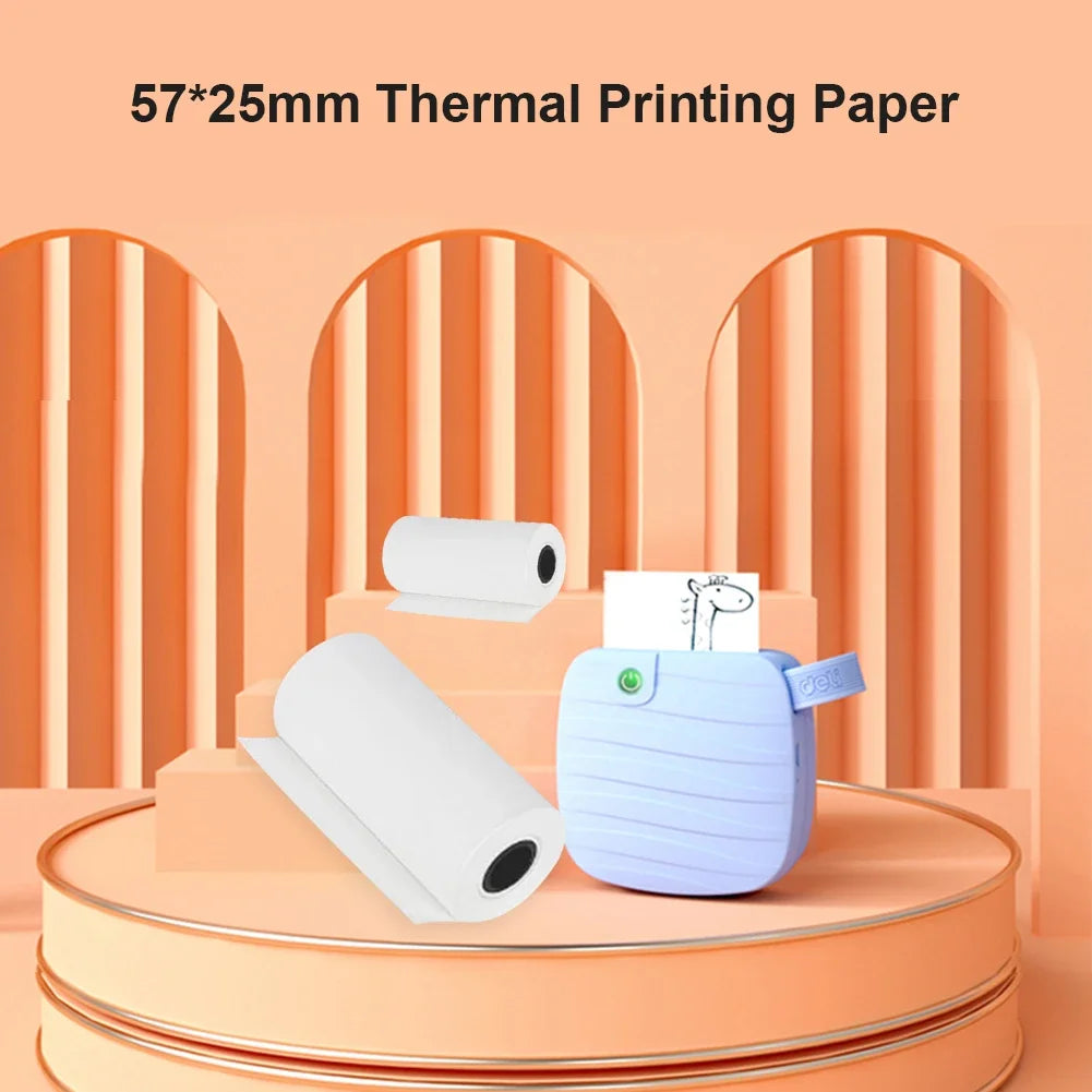 5/10 rollos de papel térmico para cámara, impresión blanca para niños, pulpa de madera, impresión instantánea, papel de liar para niños, accesorio para miniimpresora