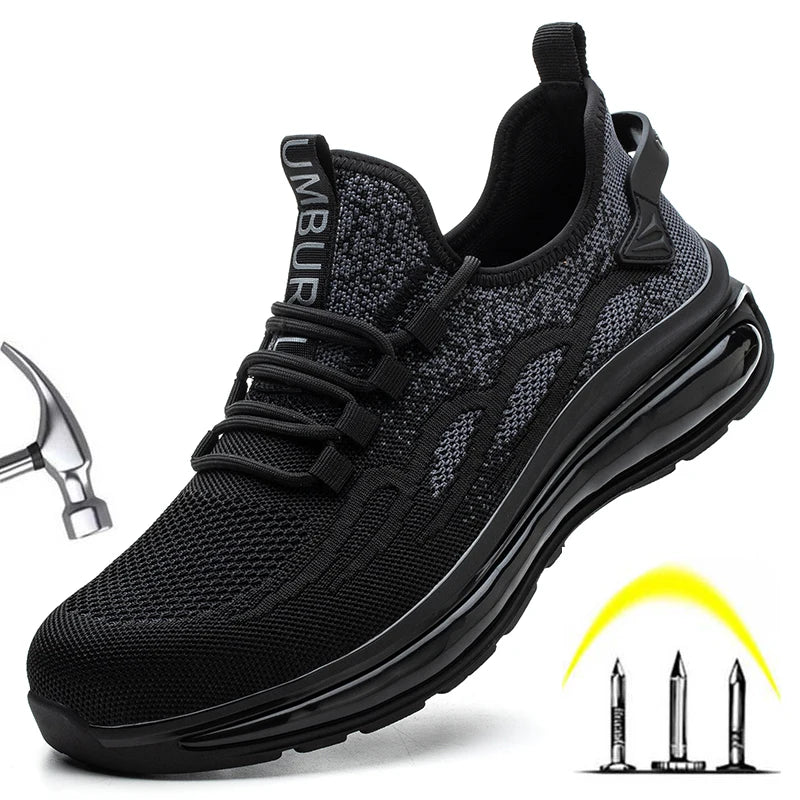 2024 Lightweight  Safety Shoes Men For Work Breathable Sports Safety Toe Shoes Work Boots Anti-Smashing Women