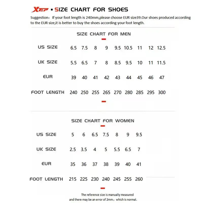 Xtep Women's Running Shoes Wear-resistant Casual Sports Shoes For Women Winter Tennis Female Sneakers White 879318110073