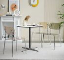Modern Simple Household Transparent Dining Chair Backrest Single Person Leisure Net Red Table Plastic Chair Makeup Chairs  стул