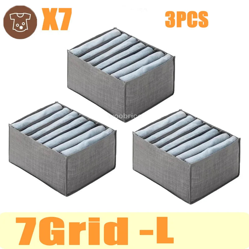 organizer for drawers Clothes Organizer Pants Jeans Storage Box Cabinet Drawer Organizer Underwear Socks T-Shirt Wardrobe Storag