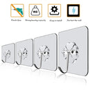 Transparent Self Adhesive Wall Hooks Heavy Duty Multi-Purpose Wall Hook Key Holder Towel Holder For Kitchen Bathroom Accessories