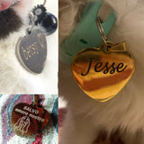 Dog ID Heart Tag Custom Personalized Cat Collar Pendant Engraved Pet Necklace Chain Charm Supplies For Name Products