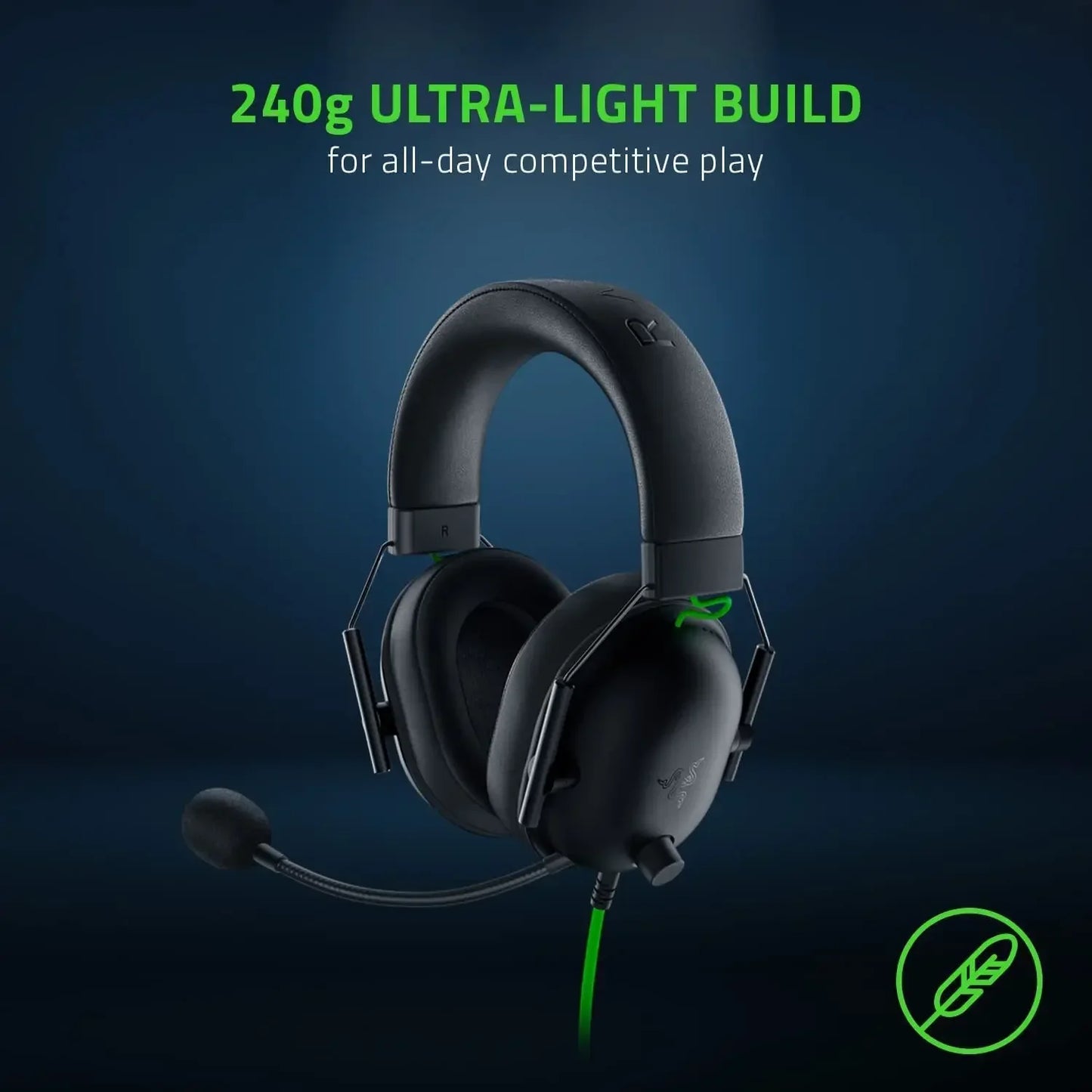 Auriculares con cable para eSports Razer BlackShark V2 X: cancelación de ruido pasiva avanzada, sonido envolvente 7.1 y micrófono cardioide hiperclaro.