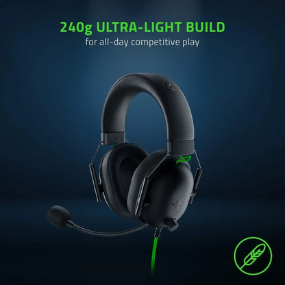 Auriculares con cable para eSports Razer BlackShark V2 X: cancelación de ruido pasiva avanzada, sonido envolvente 7.1 y micrófono cardioide hiperclaro.