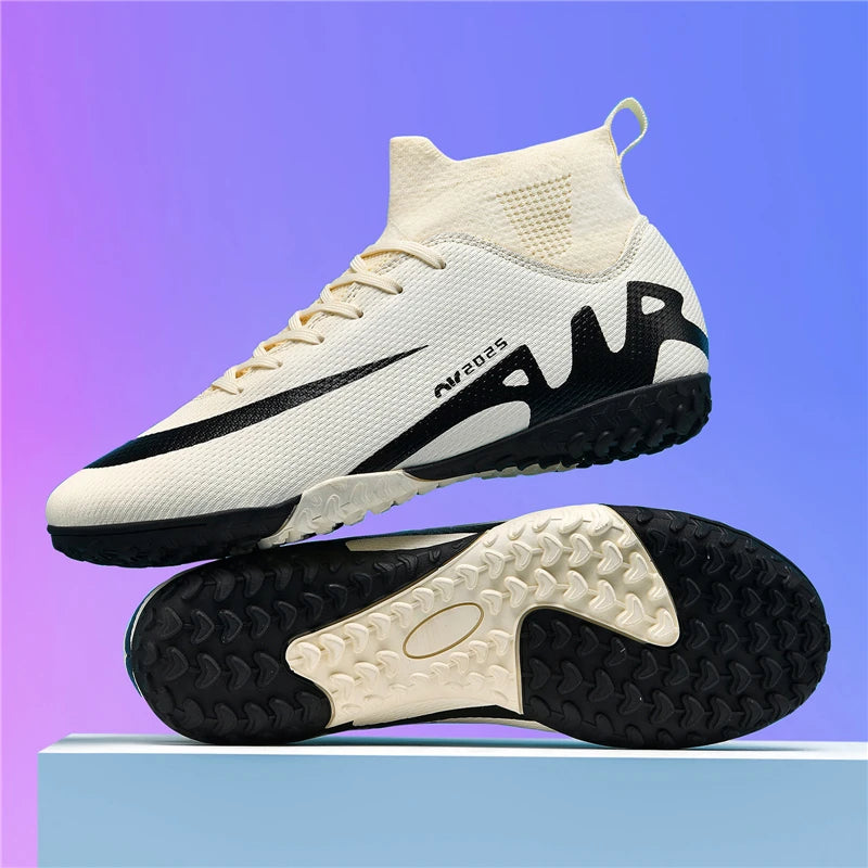 New Outdoor Men Soccer Shoes Adult Kids Long Spikes Football Boots Training Sport Footwear Sneakers Non Slip Training Unisex