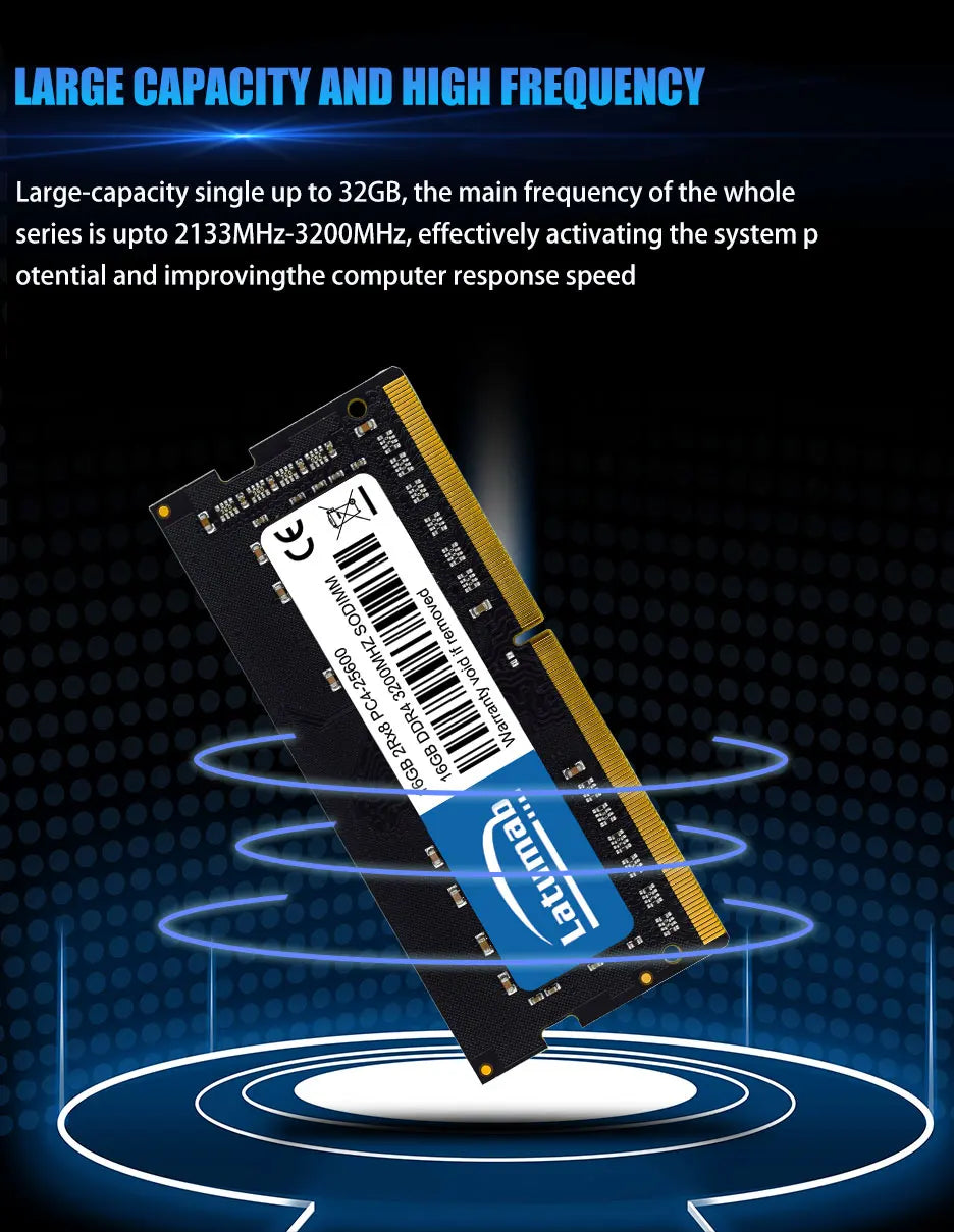 Latumab SODIMM Memoria DDR4 DDR3 DDR3L DDR2 16GB 8GB 4GB 2GB 3200 2666 2400 2133 1866 1600 1333 800 667 MHz Laptop Ram Memoria