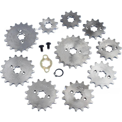 Roda dentada do motor dianteiro para Pit Dirt Bike, Acessórios de substituição, 420, 10, 12, 13, 14, 15, 16, 17, 18, 19 Dente, 17mm, 70cc, 110cc, 125cc