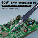 Silverflo 8586D Soldering Station 2 IN 1 Hot Air  Solder Station with 2 Digital display,10-Minute Sleep Mode for SMD Rework