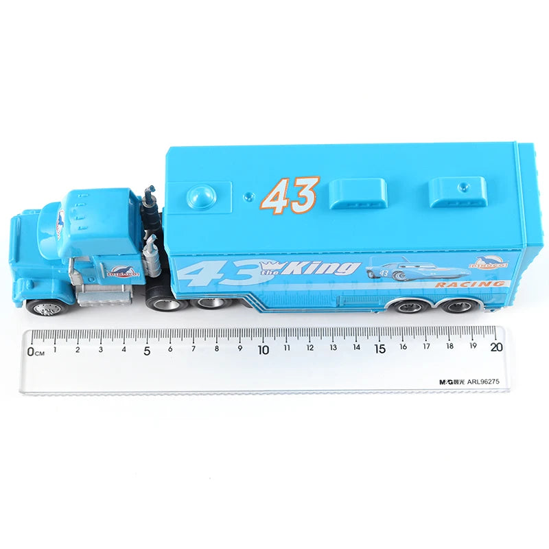 Disney Pixar Cars 2 3 Toys Lightning McQueen Truck Jackson Storm Uncle Mack 1:55 Diecast lorry trailer Model Child kids Gift