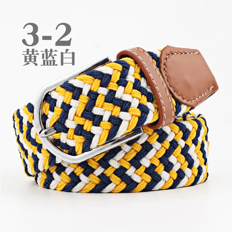 Stretch Woven Belt Unisex Canvas Belts Fashion Casual Student Belt Women Cinturon Male Waistband 105cm