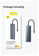 Baseus USB Hub DP 4K Dual HDMI Adapter 11 in 1 Splitter RJ45 USB 3.0 PD 100W Docking Station for MacBook Pro Air M2 M1 USB C HUB