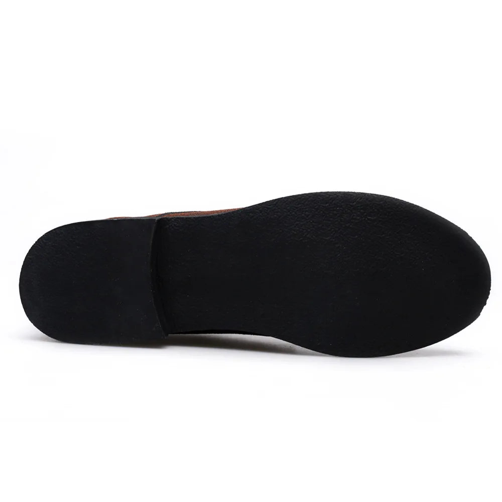 Luxury Men's Oxford Shoes, High-Quality Suede Leather Business Casual Shoes for Men, Lace-Up Men's Party Wedding Shoes, Plus Size