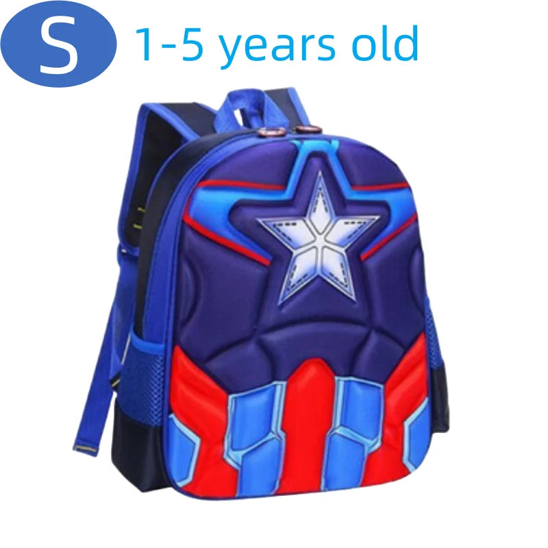 3D five-pointed star children's backpack, nylon waterproof fabric, light-weight children's backpack