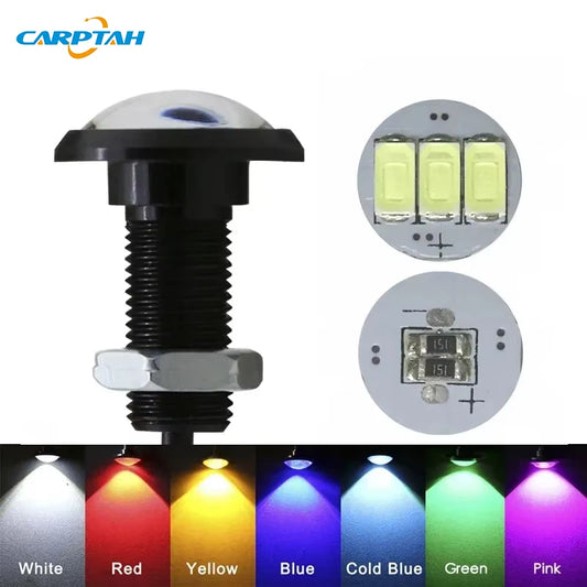 CARPTAH 1pcs Eagle Eye LED Car Light Daytime Running Lights DRL Car Parking Signal Lamp 12v 18mm 23mm For Motorcycle Auto