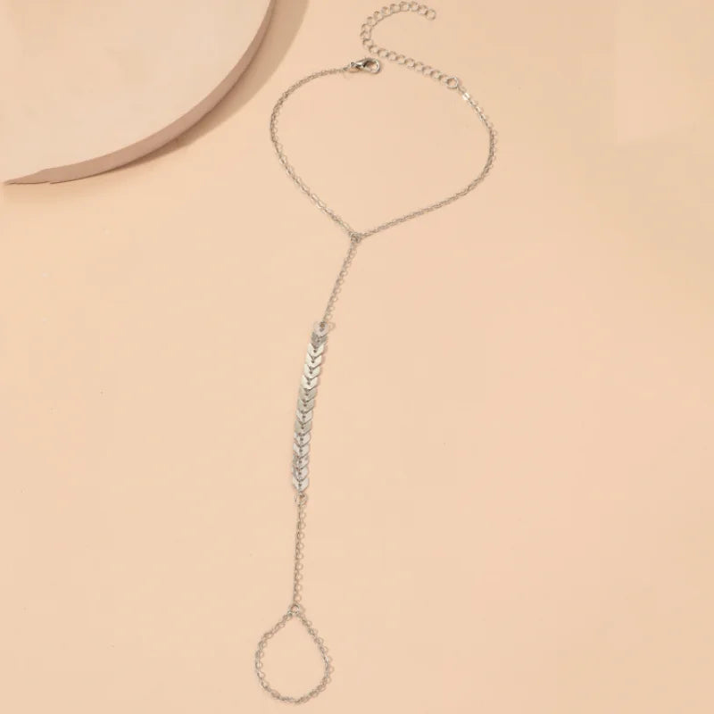 Cadena de avión elegante y de moda, cadena de dedo de aleación, cadena de tobillo para mujer 